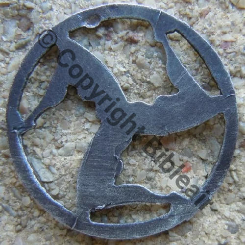 A1447  1914 A1447NH SAL.2 Argent decoupe  SM sans attache a coudre Dos lisse irreg 1Poincon ARGENT Src.lapetitebrocdechacha 1280EurInv 